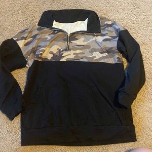 camo quarter zip